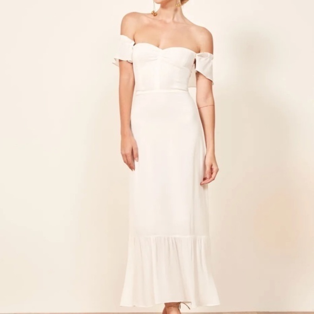 Reformation Butterfly Dress in Ivory *NEW* - Picture 3 of 7